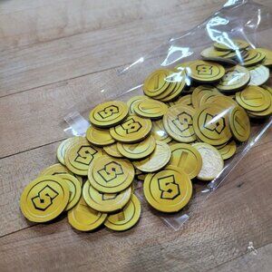 Mario Monopoly Gamer Coins Tokens Replacement Pieces Nintendo Circle Gold
